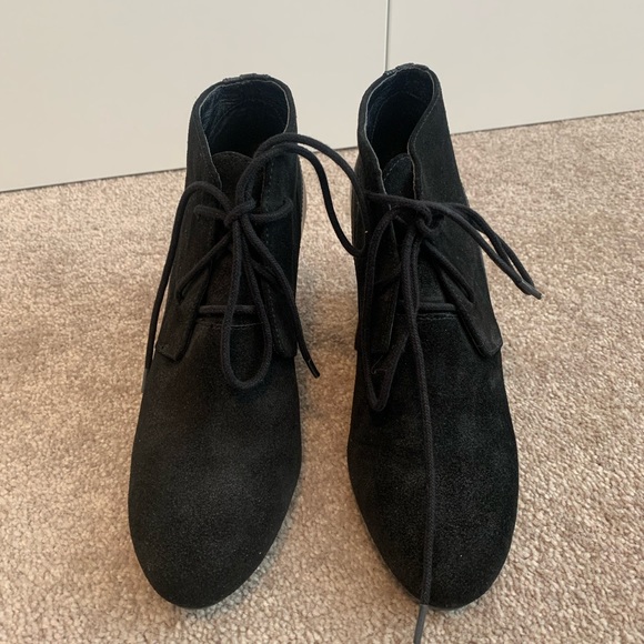 French Connection Black Suede Booties size 38.5 - Picture 2 of 4